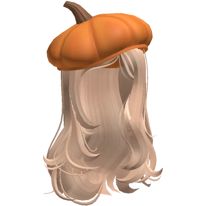 ♡ halloween blonde hair with pumpkin beret