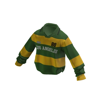 💗V-NECK SPORTY COLLAR T-SHIRT_YELLOW/GREEN