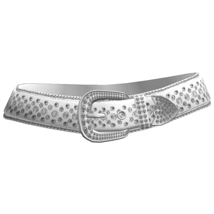 [Blush Fashion] Y2K White Rhinesstone Belt