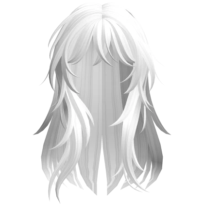 Messy Anime Wolf Cut Hair in White