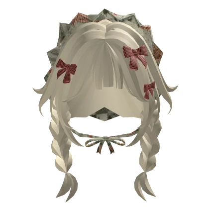 mori kei igari blonde pigtails red floral bandana