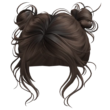 Brown Cute Wavy Buns