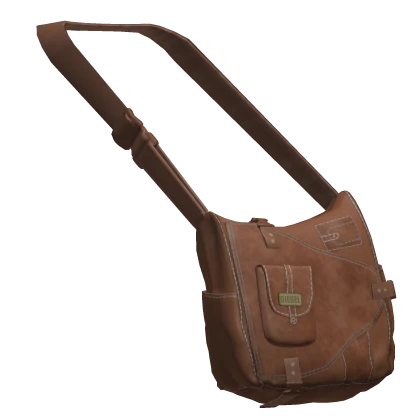 (1.0) Brown Crossbody Satchel Bag