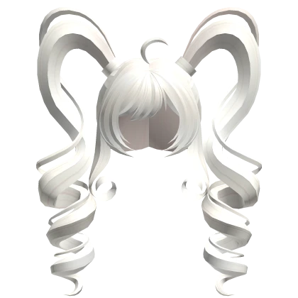 Swirly Butterfly Wings Pigtails in White