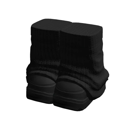 Grunge Platform Leg Warmers Black