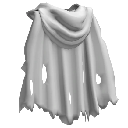 Torn White Cape w/ Hood