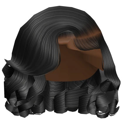 ☆ | Black Short Curly Side Part