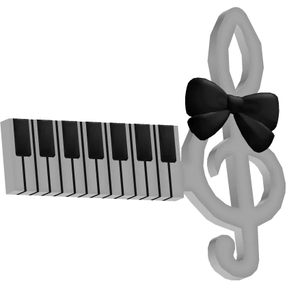 ♱ ┊ musical note piano hair clip (white)