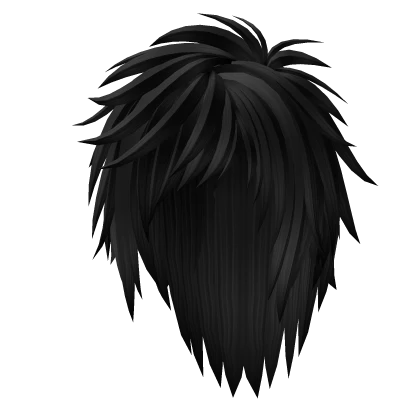 Long Spiky Scene Emo Hair in Black