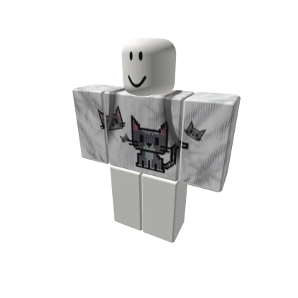 8-Bit Tabby Cat matching shirt with backpack