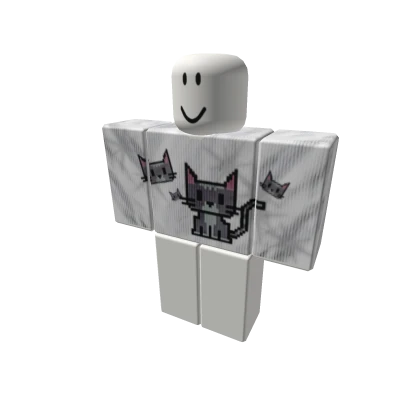 8-Bit Tabby Cat matching shirt