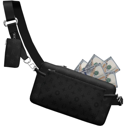 Crossbody Bag Black Designer Grunge Satchel Pack