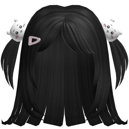 🤍 small n cute bobble short hair pigtails black