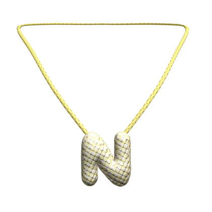 Preppy Bubble Initial Necklace N 3.0 Gold
