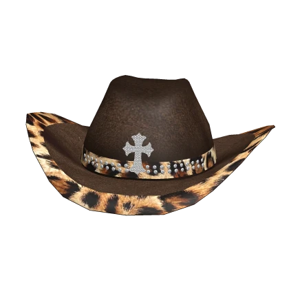 Brown Chrome Cowboy Hat