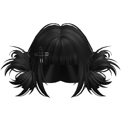 Punk Anime Y2K Spikey Twin Pigtails (Black)