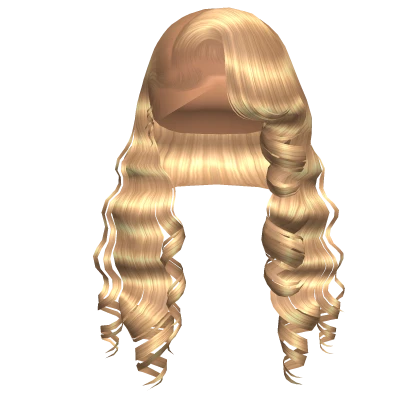 Chic Curled Side Part in Blonde