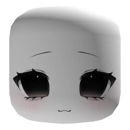 kawaii doll smug puppy eyes face