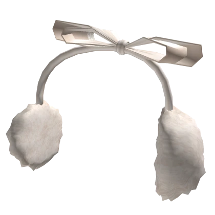 White Fluffy Winter Earmuffs