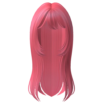 Bubblegum Pink Straight Princess Hair w Bangs