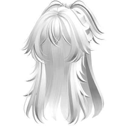 Y2K Rockstar Half Up Spikey Hair (White)