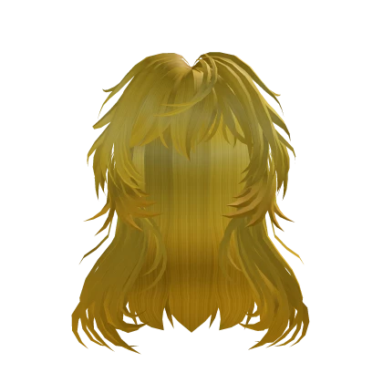 Yellow Long Fluffy Wavy Hair