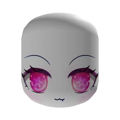 [Free] Pink kawaii starry face
