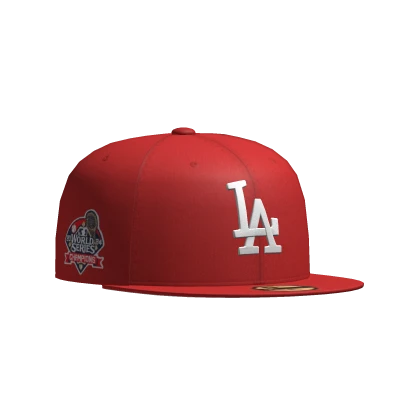 Red LA Baseball Fitted Cap Serie 2024