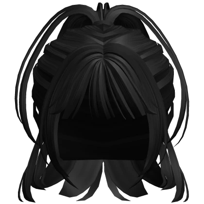 Cute Preppy Short High Ponytail - Black