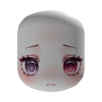 💗 Kawaii Pink Purple Sad Cute Face 