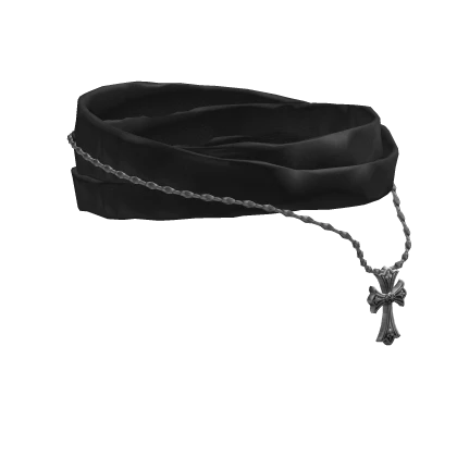 black chained head bandage