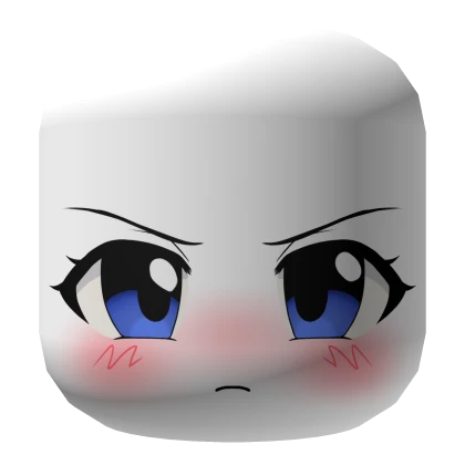 Asuka Evangelion white face anime mask blue eyes