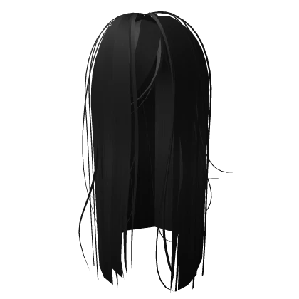 Black Long Straight Messy Horror/Goth Hair