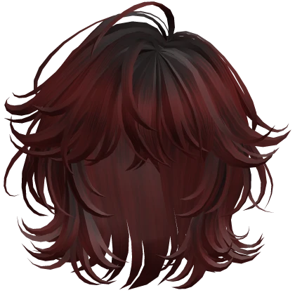 Dark Red Grunge Layered Hair