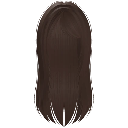 long emo bangs wispy hairstyle brown