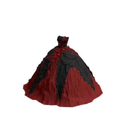 ♾️ Black & red Rose darling gown