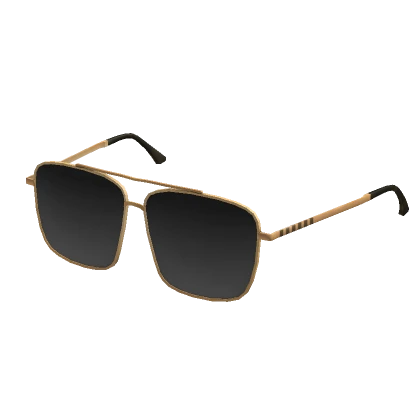 Square Aviator Shades - Gold & Grey