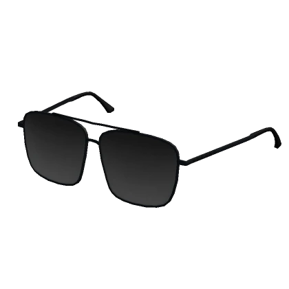 Square Aviator Shades - Black & Grey