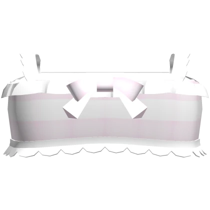 ♡ : kawaii pink striped baby frill top