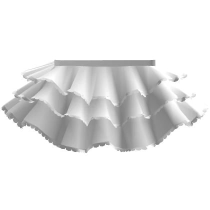 Ruffled Goth White Skirt 