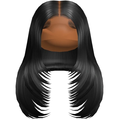 Middle Part Layered Hair Black