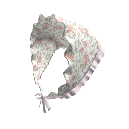Pink floral igari cottage heisei mori kei bandana
