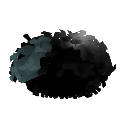 Blue Half Medium Curly Afro