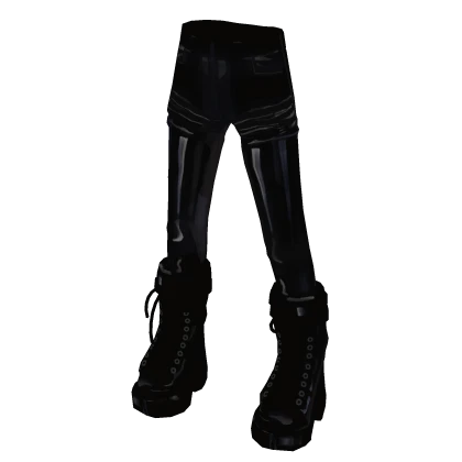 Goth Boots and Shiny Trousers
