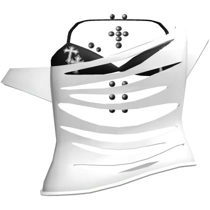 emo pierced ripped cut shirt with black cross top