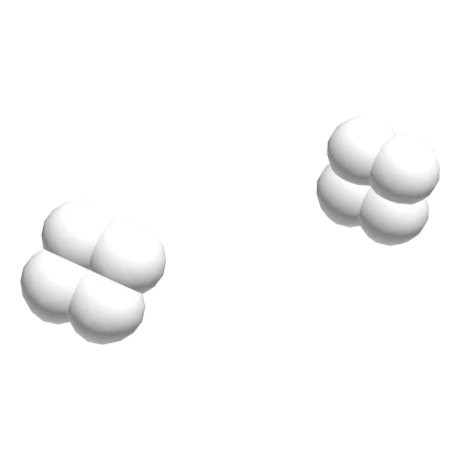 white pigtail bobbles