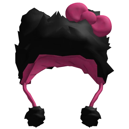 scene fluffy kitty beanie hat