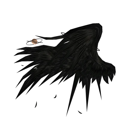 The corrupted's left black feather wing