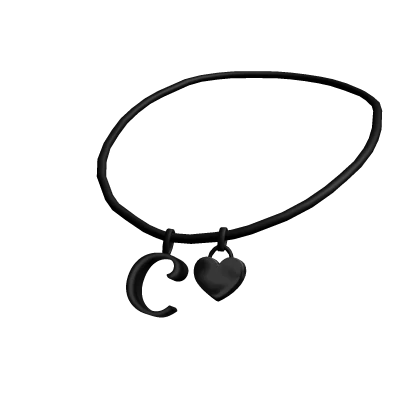 3.0 Initial Necklace: C (Black)