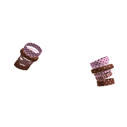 pink brown igari mori kei bracelets cute polka dot